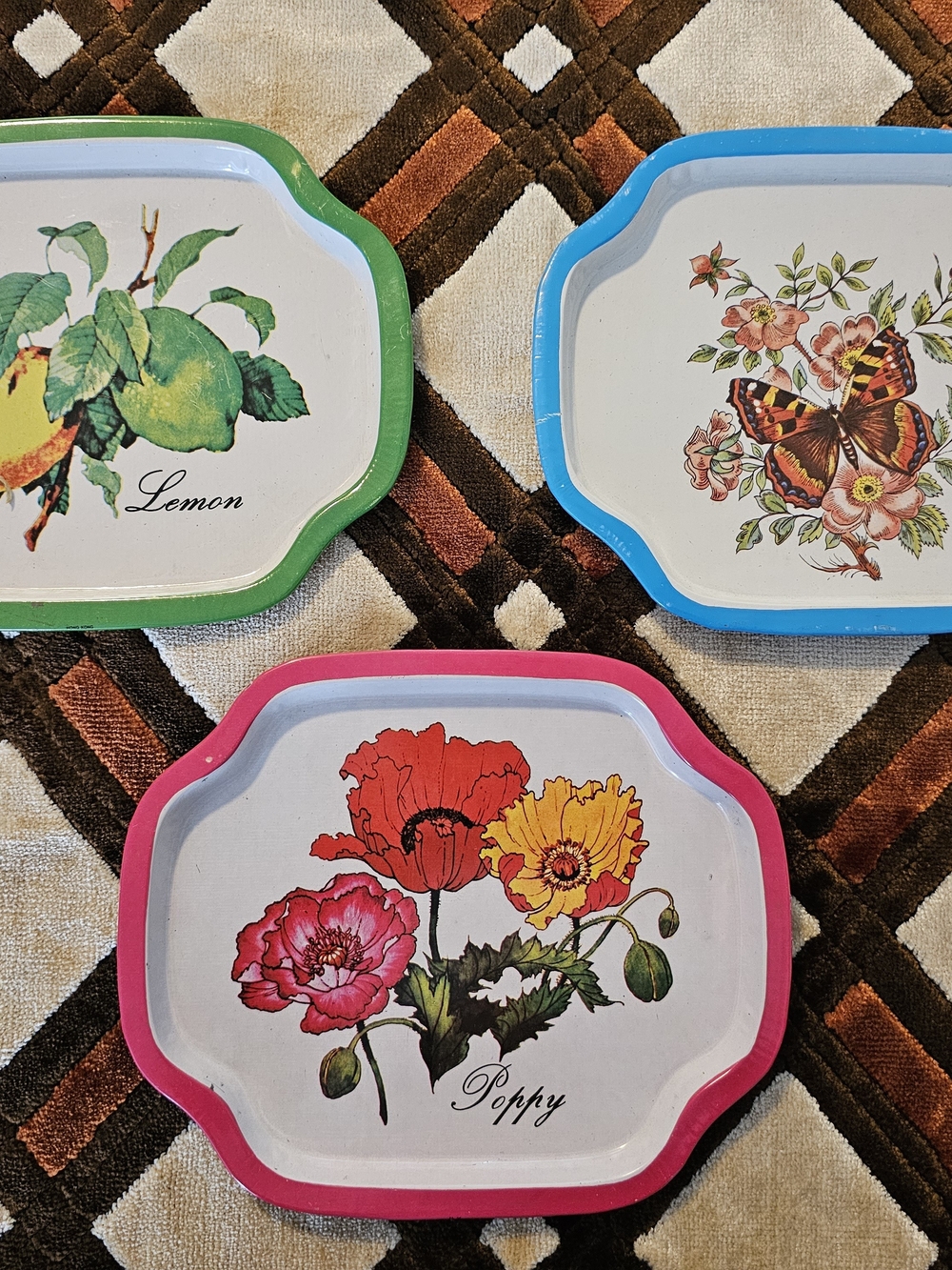 Vintage Metal Tin Trays